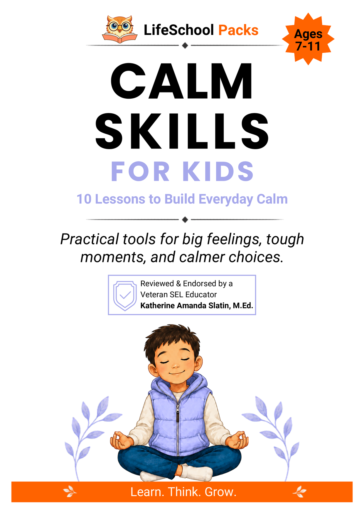 Calm Skills for Kids pack cover