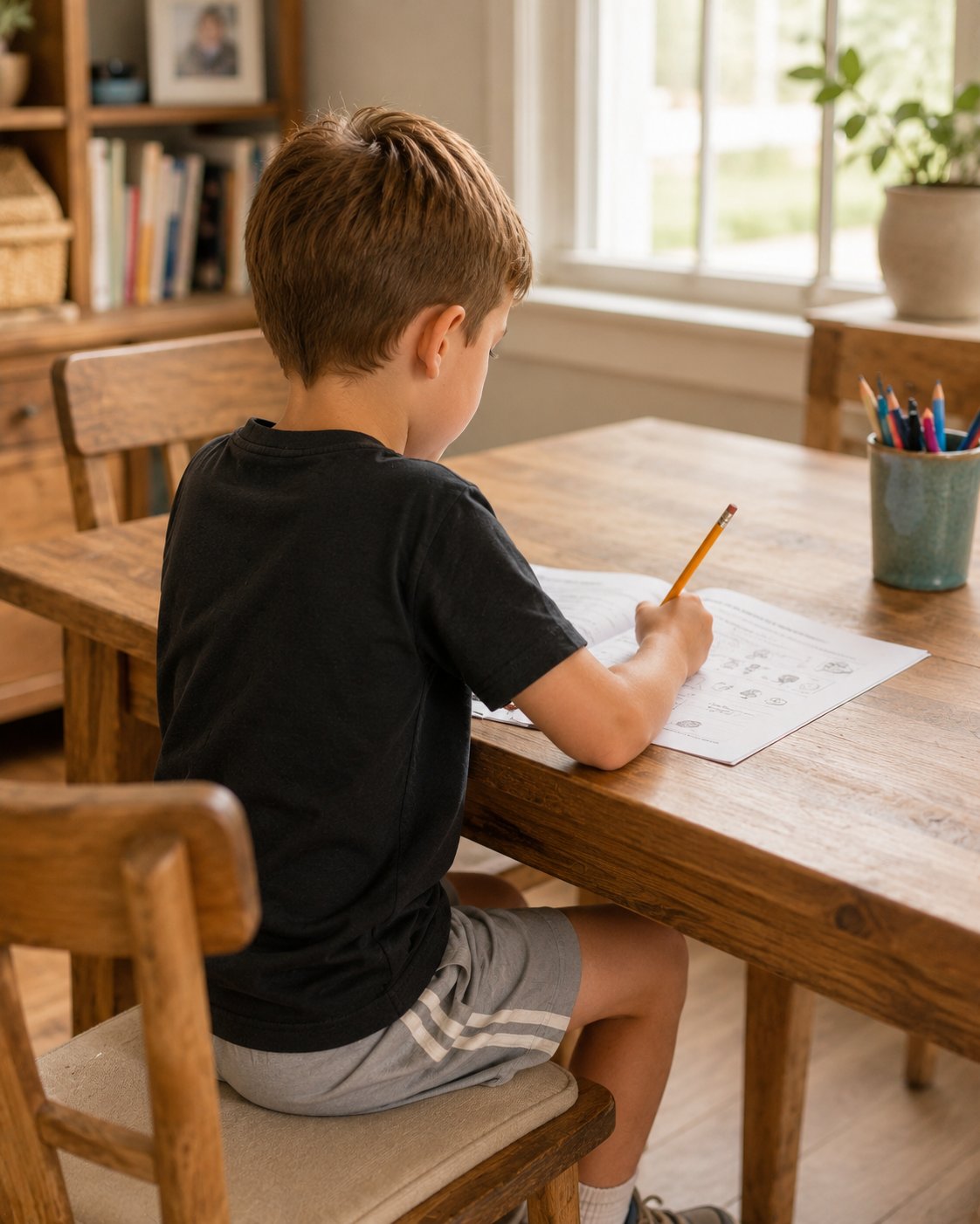 Child and parent using a LifeSchool Packs lesson together